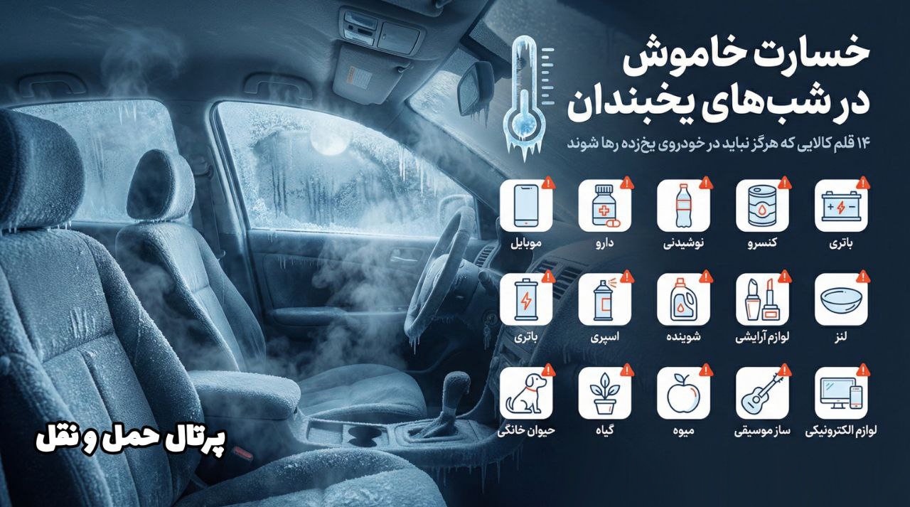 خسارت خاموش در شب‌های یخبندان ؛ راهنمای نجات ۱۴ قلم کالای حساس در خودرو